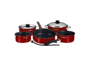 Magma Nestable 10 Piece Induction Non-Stick Enamel Finish Cookware Set - Magma Red