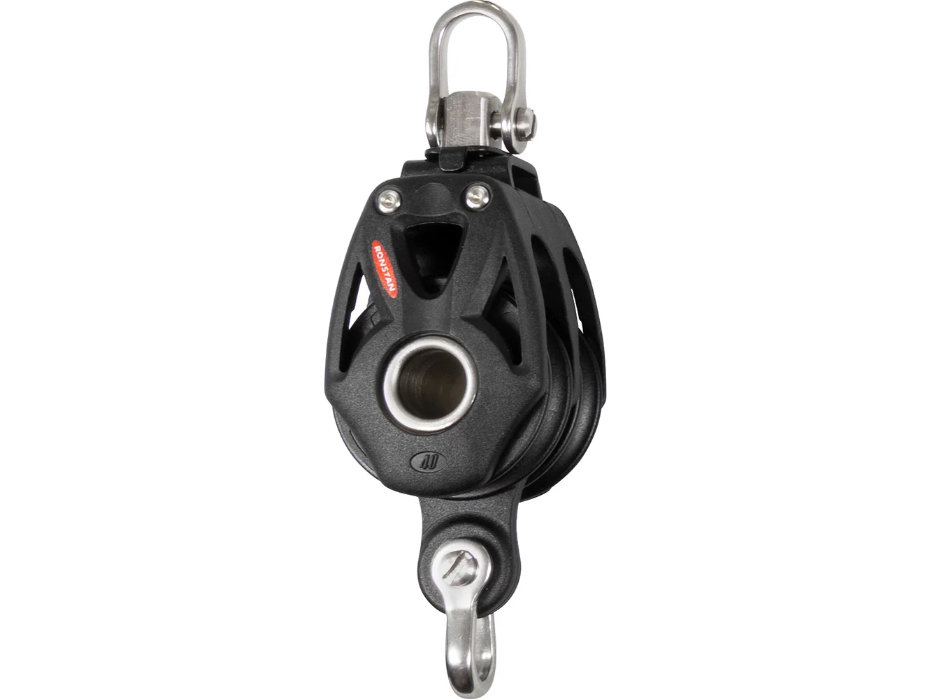 Ronstan Series 40 Orbit BB Double Block w/Becket & Swivel Shackle