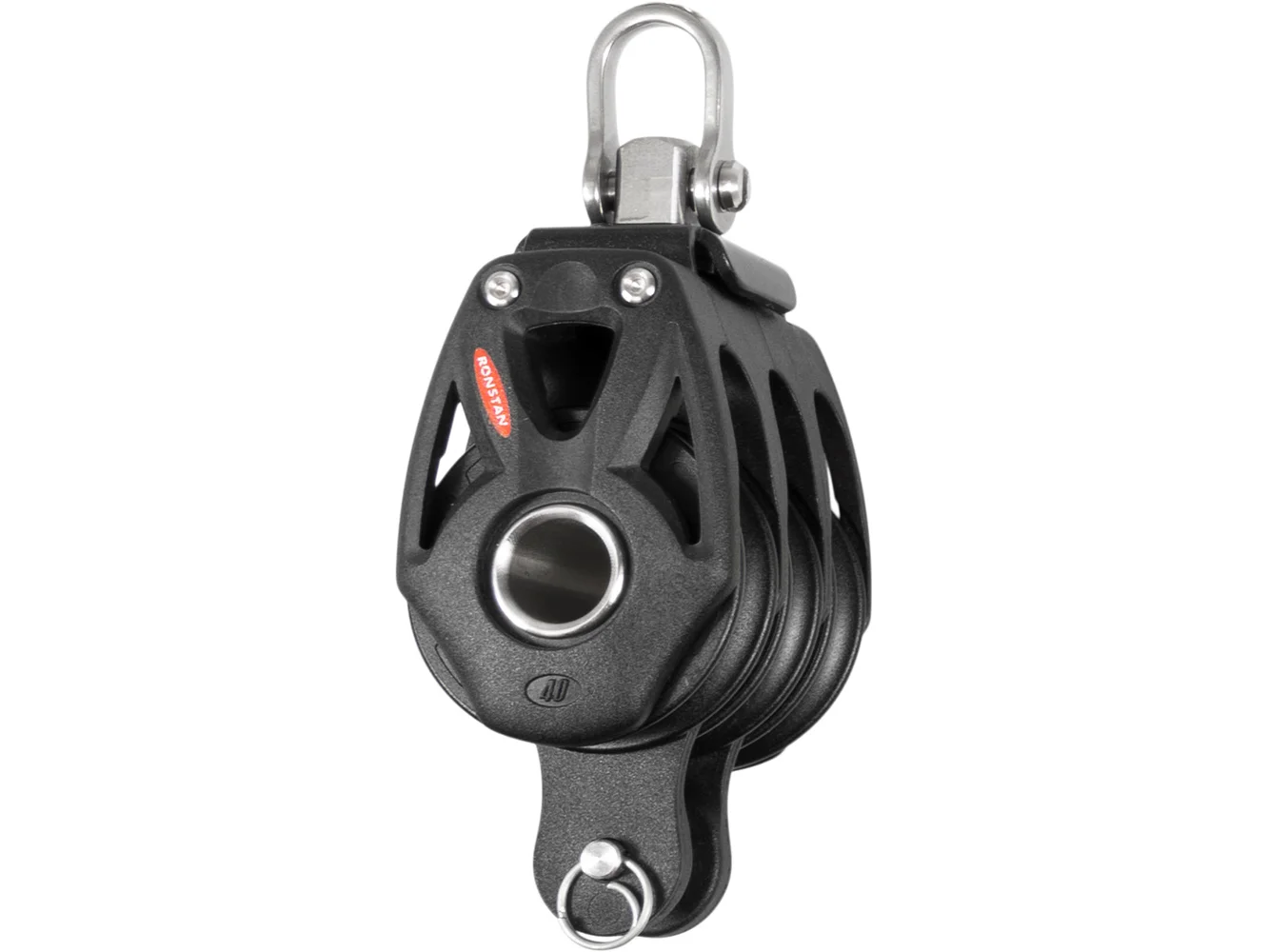 Ronstan Series 40 Orbit BB Triple Block w/Becket & Swivel Shackle