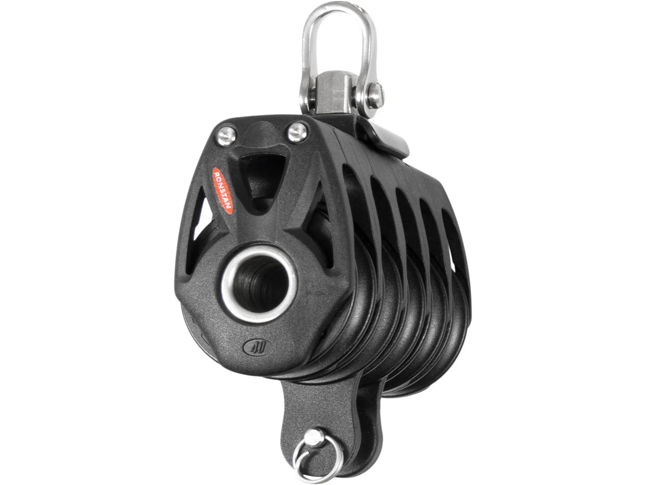 Ronstan Series 40 Orbit BB Quin Block w/Becket & Swivel Shackle
