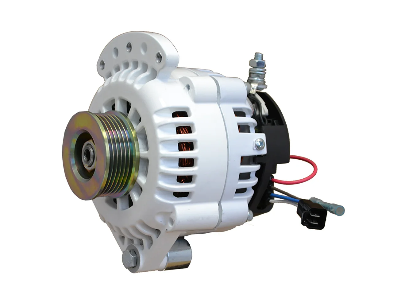 Balmar Alternator 100 AMP 12V 1-2" Single Foot Spindle Mount K6 Pulley w/Isolated Ground