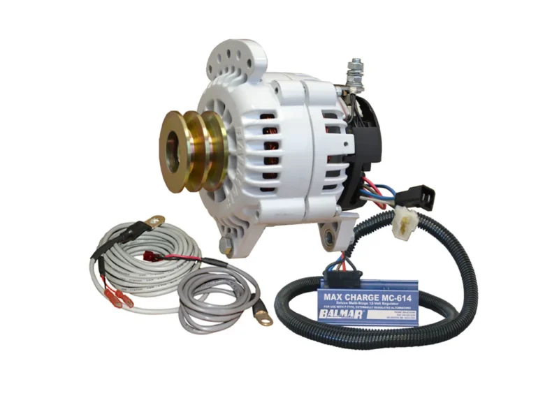 Balmar Alternator 120 AMP Kit 12V 3.15" Dual Foot Saddle Dual Vee Pulley Regulator & Temp Sensor