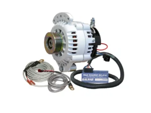 Balmar Alternator 100 AMP Kit 12V 1-2" Single Foot Spindle Mount K6 Pulley Regulator & Temp Sensor