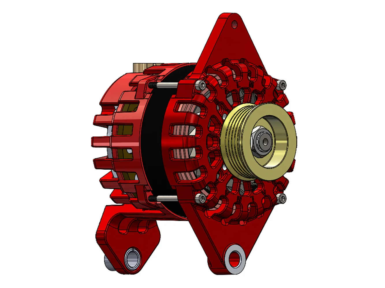 Balmar Alternator 170 AMP 12V 4" Dual Foot Saddle K6 Pulley