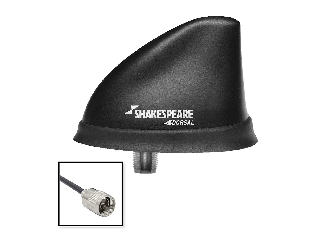Shakespeare Dorsal Antenna Black Low Profile 26' RGB Cable w/PL-259