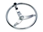 Schmitt Marine Vision FX Model 714 - 13.5" Wheel w/Knob & Finger Grip - 3/4" Tapered Shaft w/Faux Nut - 1/2" & 3/4" Adapters