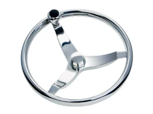 Schmitt Marine Vision FX Model 714 - 13.5" Wheel w/Knob & Finger Grip - 3/4" Tapered Shaft w/Faux Nut - 1/2" & 3/4" Adapters