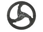 Schmitt Marine Folletto 14.2" Wheel - Black Polished Polyurethane - 3/4" Tapered Shaft w/Black Center Cap