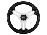 Schmitt Marine Torcello Lite 13" Wheel - Black Polyurethane Wheel w/Silver Spokes & Black Cap- 3/4" Tapered Shaft