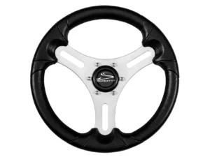 Schmitt Marine Torcello Lite 13" Wheel - Black Polyurethane Wheel w/Silver Spokes & Black Cap- 3/4" Tapered Shaft