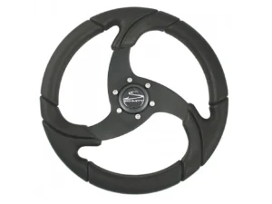Schmitt Marine Folletto 14.2" Wheel - Black Polyurethane - 3/4" Tapered Shaft w/Black Center Cap