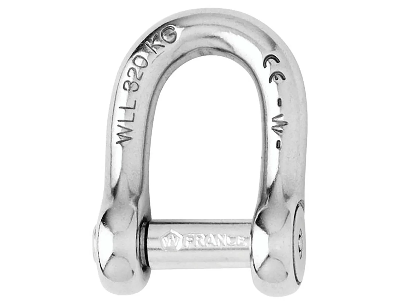 Wichard Self-Locking Allen Head Pin D Shackle - 6mm Diameter - 1/4"