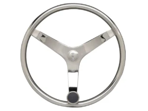 Uflex - V46 - 13.5" Stainless Steel Steering Wheel w/Speed Knob - No Wheel Nut