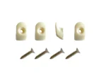 Blue Performance White Hooks & Screws - 4 Pieces