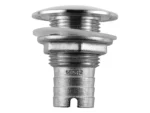 Attwood Stainless Steel Thru-Hull Short Straight Barbed - 1" Inner Diameter