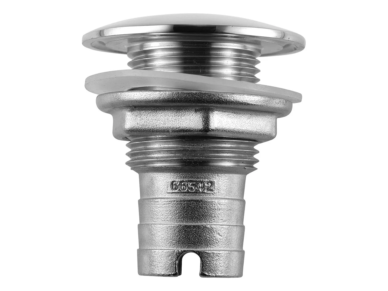 Attwood Stainless Steel Thru-Hull Short Straight Barbed - 1" Inner Diameter