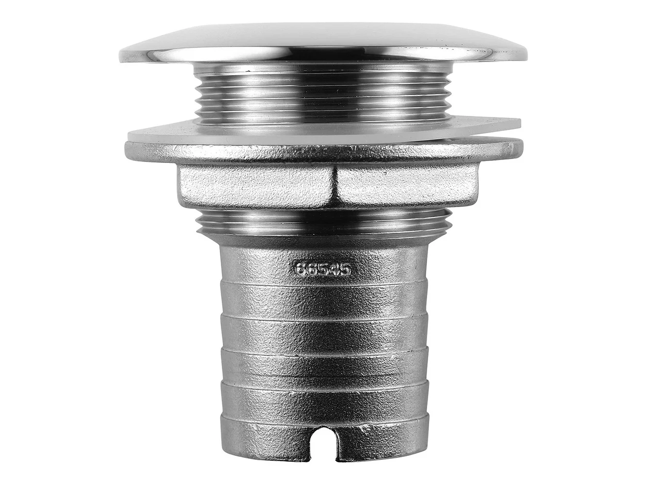 Attwood Stainless Steel Thru-Hull Short Straight Barbed - 1-1/2" Inner Diameter