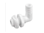 Attwood White Plastic 90 Degree Thru-Hull Connector - 1-1/8" Inner Diameter