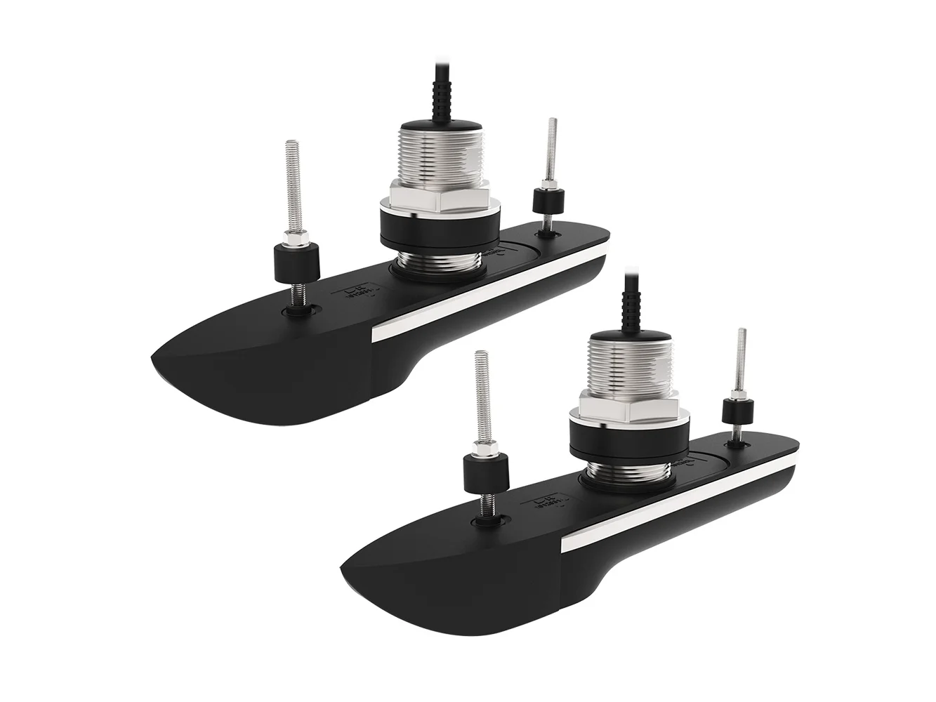Raymarine RVM-412 Stainless Steel Thru-Hull Pair, 12 Degree Deadrise & 10M Cable