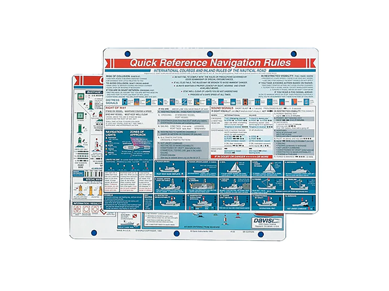 Davis Quick Reference Navigation Rules Card