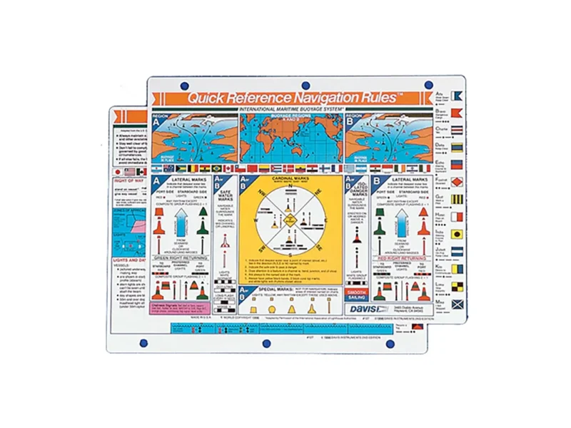 Davis Quick Reference International Navigation Rules Card