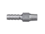 Universal Aluminum Fuel Hose Fitting - 1/4" NPT x 3/8" Barb - (Anti-Siphon Valve)