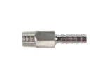 Universal Aluminum Fuel Hose Fitting - 3/8" NPT x 3/8" Barb - (Anti-Siphon Valve)