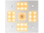 Sea-Dog Square LED Mirror Light w/On/Off Dimmer - White & Blue