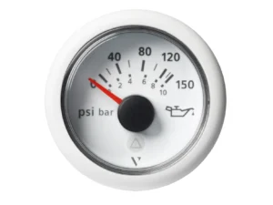 Veratron 52mm (2-1/16") ViewLine Engine Oil Pressure Gauge - 150 PSI - White Dial & Bezel