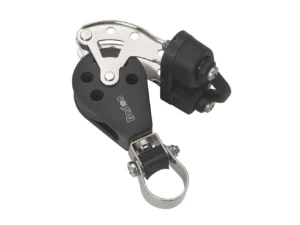 Barton Marine Size 3 Stanchion Lead Block - Single w/Becket & Cam Cleat