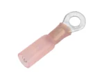 Pacer 22-18 AWG Heat Shrink Ring Terminal - #8 Stud Size - 25 Pack
