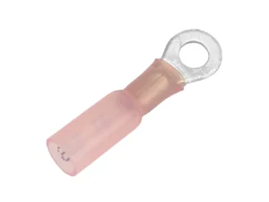 Pacer 22-18 AWG Heat Shrink Ring Terminal - #8 Stud Size - 25 Pack