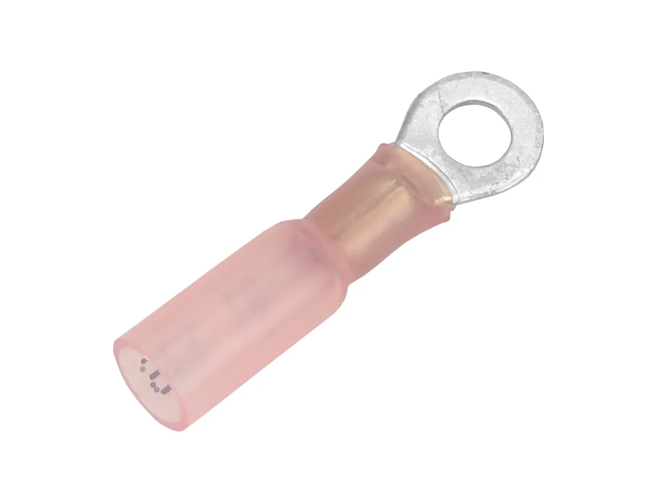 Pacer 22-18 AWG Heat Shrink Ring Terminal - #8 Stud Size - 25 Pack