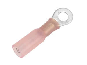 Pacer 22-18 AWG Heat Shrink Ring Terminal - #8 Stud Size - 100 Pack