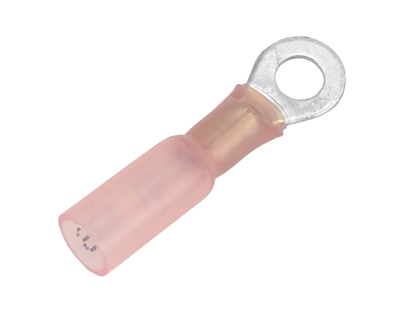 Pacer 22-18 AWG Heat Shrink Ring Terminal - #8 Stud Size - 100 Pack