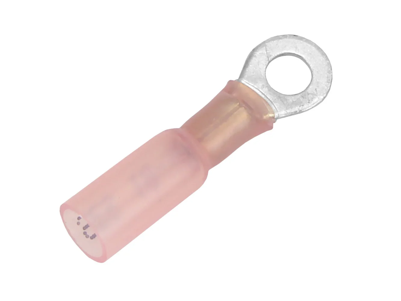 Pacer 22-18 AWG Heat Shrink Ring Terminal - #10 Stud Size - 25 Pack