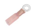 Pacer 22-18 AWG Heat Shrink Ring Terminal - #10 Stud Size - 100 Pack