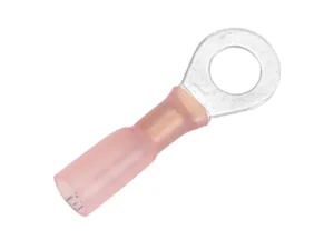 Pacer 22-18 AWG Heat Shrink Ring Terminal - 1/4" Stud Size - 25 Pack