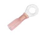Pacer 22-18 AWG Heat Shrink Ring Terminal - 1/4" Stud Size - 100 Pack