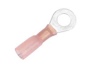 Pacer 22-18 AWG Heat Shrink Ring Terminal - 1/4" Stud Size - 100 Pack