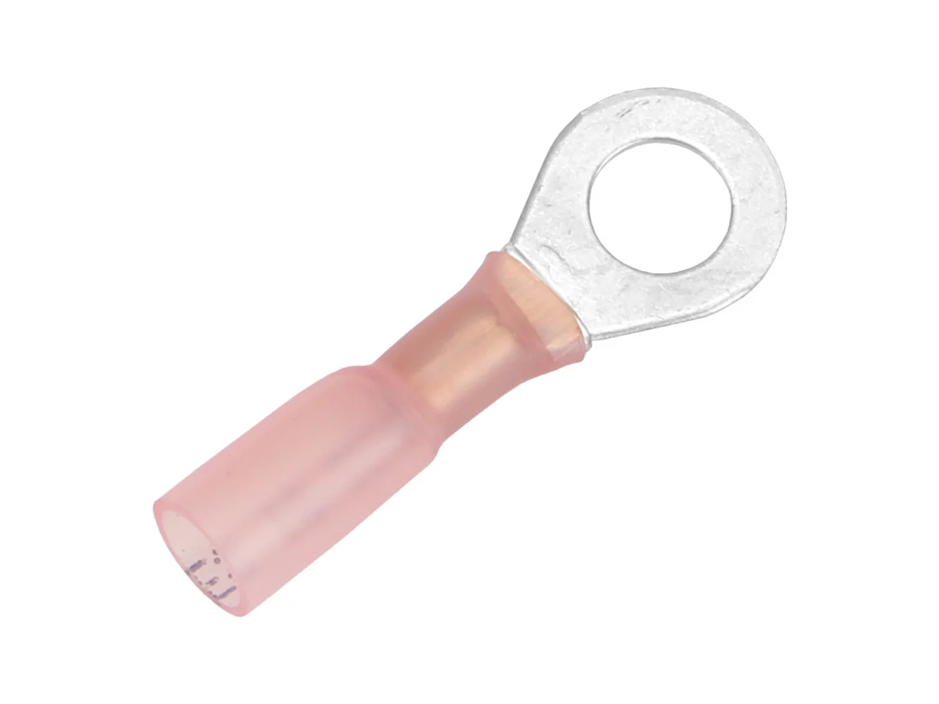 Pacer 22-18 AWG Heat Shrink Ring Terminal - 1/4" Stud Size - 100 Pack