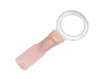 Pacer 22-18 AWG Heat Shrink Ring Terminal - 3/8" Stud Size - 100 Pack