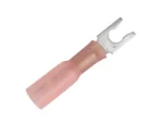 Pacer 22-18 AWG Heat Shrink Spade Terminal - #8 Stud Size - 25 Pack