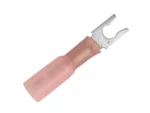Pacer 22-18 AWG Heat Shrink Spade Terminal - #8 Stud Size - 100 Pack