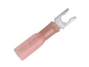Pacer 22-18 AWG Heat Shrink Spade Terminal - #8 Stud Size - 100 Pack