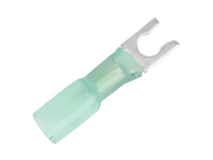 Pacer 16-14 AWG Heat Shrink Spade Terminal - #10 Stud Size - 100 Pack