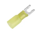 Pacer 12-10 AWG Heat Shrink Spade Terminal - #8 Stud Size - 100 Pack