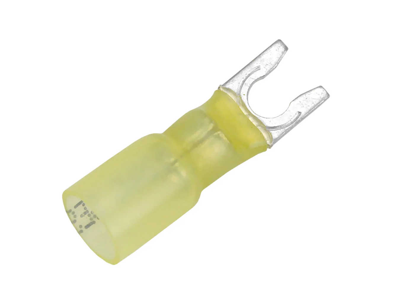 Pacer 12-10 AWG Heat Shrink Spade Terminal - #10 Stud Size - 25 Pack