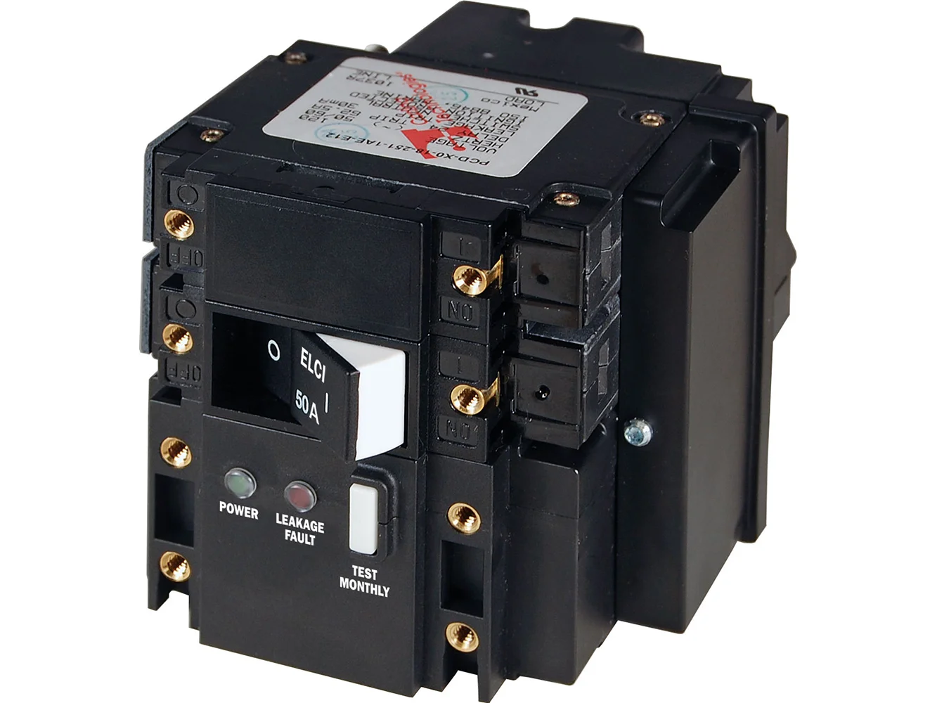 Blue Sea C-Series ELCI Circuit Breaker - Double Pole 240V AC 50A