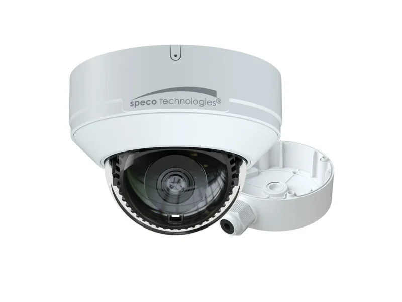 Speco 4MP H.265 AI IP Dome Camera w/IR - 2.8mm Fixed Lens & Junction Box